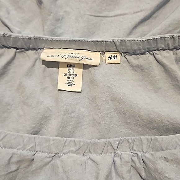 2/$15 Sale H&M Cotton Ruffle Top sz 10 - Picture 6 of 8